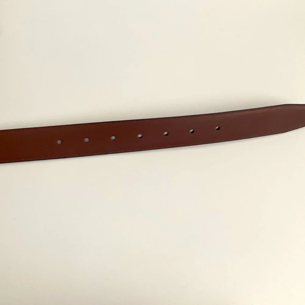Perry Ellis Portfolio Mens Brown Genuine Leather Size 34/85